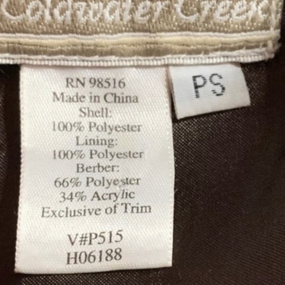 Coldwater Creek faux suede/faux fur trim and Wolf appliqué. - Picture 3 of 5